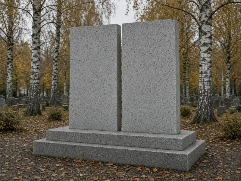 Двойной гранитный памятник на общем основании в Любани